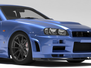 Skyline R34 S-Tune bodykit and custom addons 3Dプリントモデル