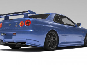 Skyline R34 S-Tune bodykit and custom addons 3Dプリントモデル