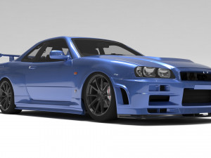 Skyline R34 S-Tune bodykit and custom addons 3Dプリントモデル