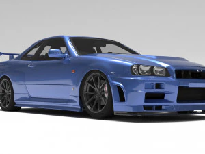 Skyline R34 S-Tune bodykit and custom addons 3D Print Model