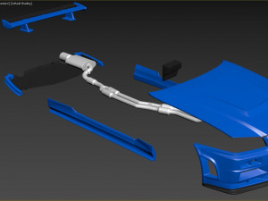 Skyline R34 S-Tune bodykit and custom addons 3Dプリントモデル