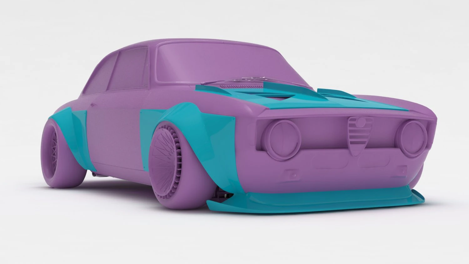 Alfa Romeo Giulia GTA KS wide body kit 3D Print Model .c4d .max .obj .3ds .fbx .stl .blend 