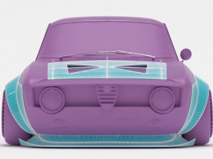 Alfa Romeo Giulia GTA KS wide body kit 3D Print Model