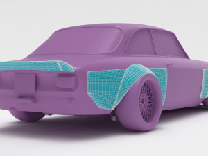 Alfa Romeo Giulia GTA KS wide body kit 3D Print Model