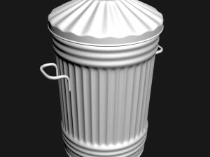 经典垃圾桶可打印 3D 打印模型
