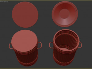 Classic Trash bin printable Modelo de impresión 3D