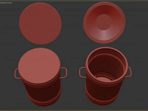 经典垃圾桶可打印 3D 打印模型
