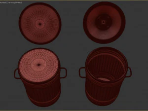 经典垃圾桶可打印 3D 打印模型