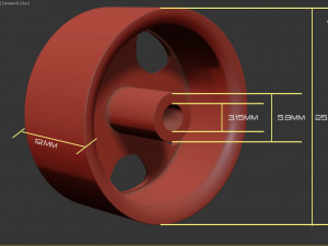 Escort Cosworth Printable Rim 3D Print Model