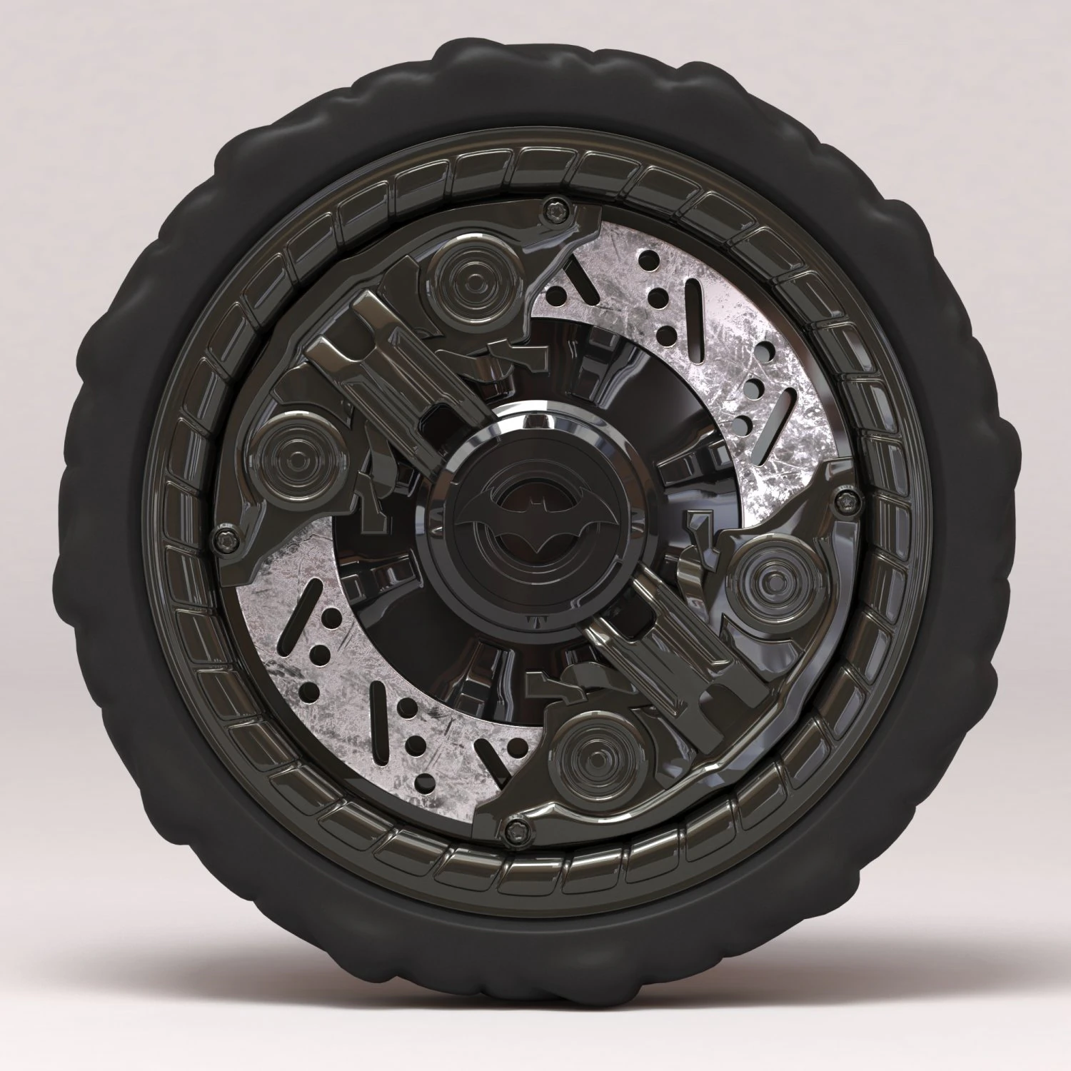 Arkham Knight Batmobile Wheel printable 3D Print Model .c4d .max .obj .3ds .fbx .stl .blend