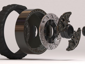 Arkham Knight Batmobile Wheel printable 3D printmodel