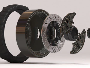 Arkham Knight Batmobile Wheel printable 3D Print Model