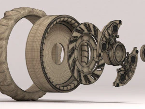 Arkham Knight Batmobile Wheel printable 3D Print Model