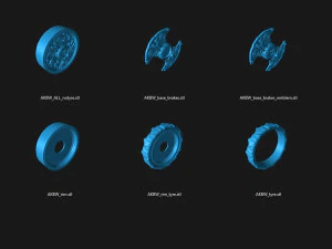 Arkham Knight Batmobile Wheel printable 3D Print Model