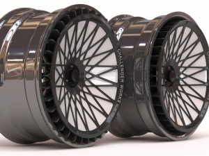 Turbofan Rim Printable five parts 3D Print Model