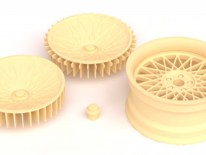 Turbofan Rim Printable five parts 3D Print Model