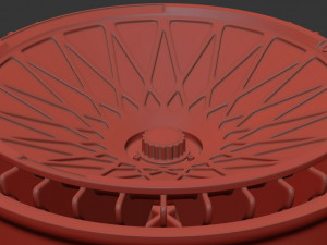 Turbofan Rim Printable five parts 3D Print Model