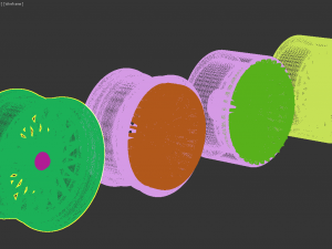 Turbofan Rim Printable five parts 3D Print Model