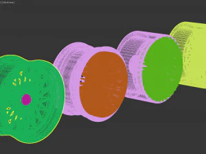 Turbofan Rim Printable five parts 3D Print Model
