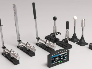 Drift Car Interior kit 01 hand brakes and gear knobs 3D print model 3D Print Model