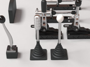 Drift Car Interior kit 01 hand brakes and gear knobs 3D print model 3D-printmodel