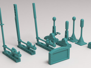 Drift Car Interior kit 01 hand brakes and gear knobs 3D print model 3D-printmodel