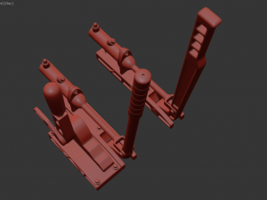 Drift Car Interior kit 01 hand brakes and gear knobs 3D print model 3D-printmodel