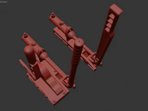 Drift Car Interior kit 01 hand brakes and gear knobs 3D print model 3D Print Model
