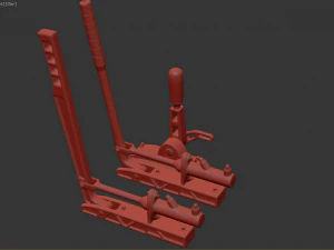 Drift Car Interior kit 01 hand brakes and gear knobs 3D print model 3D Print Model
