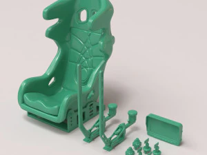 Drift Car Interior kit 2 printable 3D Print Model