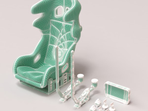 Drift Car Interior kit 2 printable Model do druku 3D