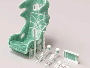 Drift Car Interior kit 2 printable 3D Print Model