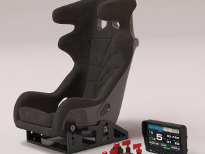 Drift Car Interior kit 2 printable Model do druku 3D