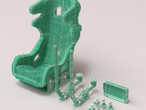 Drift Car Interior kit 2 printable Model do druku 3D