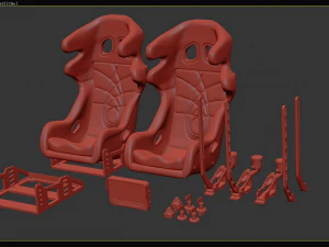 Drift Car Interior kit 2 printable 3D Print Model