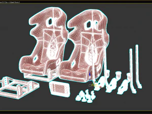 Drift Car Interior kit 2 printable 3D Print Model