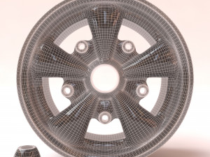 VW Empi 5 Spoke Wheels printable 3D प्रिंट मॉडल