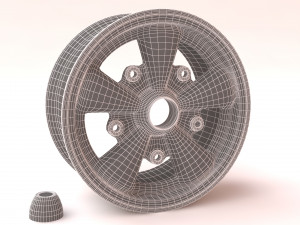 VW Empi 5 Spoke Wheels printable 3D प्रिंट मॉडल