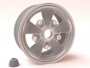 VW Empi 5 Spoke Wheels printable 3D प्रिंट मॉडल