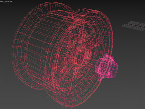 Enkei 5-Spoke Mag printable rim 3D printmodel
