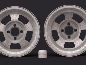 Wolfrace Slot Mag front-rear rims printable 3D Принт Модель