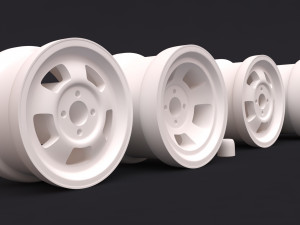 Wolfrace Slot Mag front-rear rims printable 3D Принт Модель