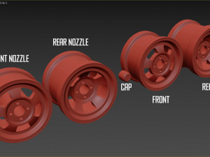 Wolfrace Slot Mag front-rear rims printable 3D Принт Модель