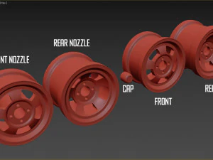 Wolfrace Slot Mag front-rear rims printable 3D Print Model