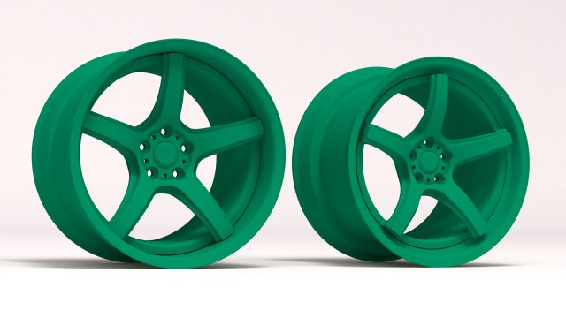 Work T5R 2P Wheel printable 3D Print Model in Automotive 3DExport