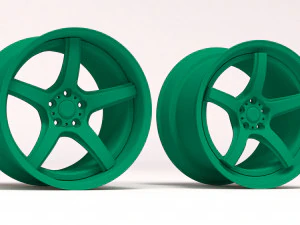 Work T5R 2P Wheel printable 3D Print Model