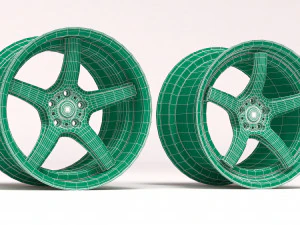 Work T5R 2P Wheel printable 3D Print Model