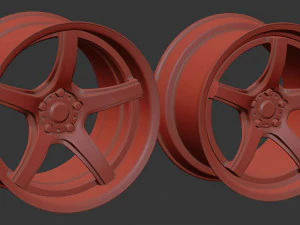 Work T5R 2P Wheel printable 3D Print Model