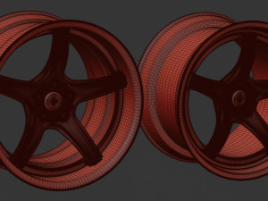 Work T5R 2P Wheel printable Modelo de Impressão 3D