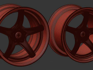 Work T5R 2P Wheel printable 3D Print Model